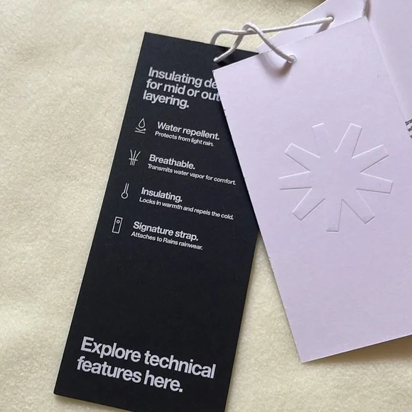 Rains Unisex Fleece Jacket Size Small - Picture 6 of 6